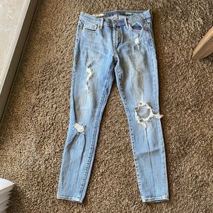 Gap Authetic True Skinny Light Indigo distressed